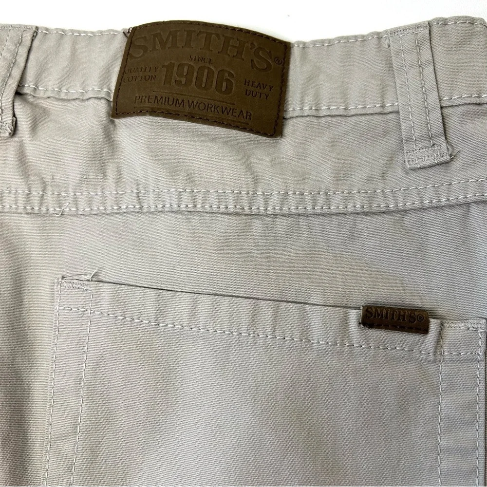 SMITH'S Workwear Mens Size‎ 38 x 32  Stretch 5-Pocket Tan Relaxed Canvas Pants